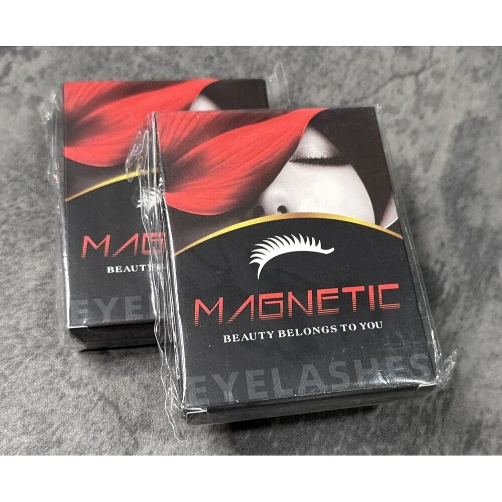 Magnetic Eyelashes with Applicator 3D Natural Look Reusable False Lashes(2 Pack
